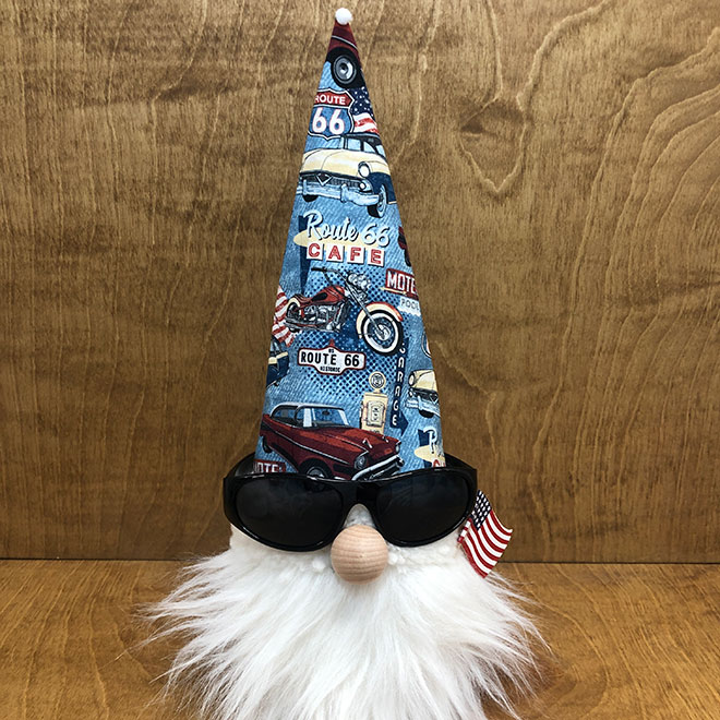 hand crafted iconic route 66 gnome