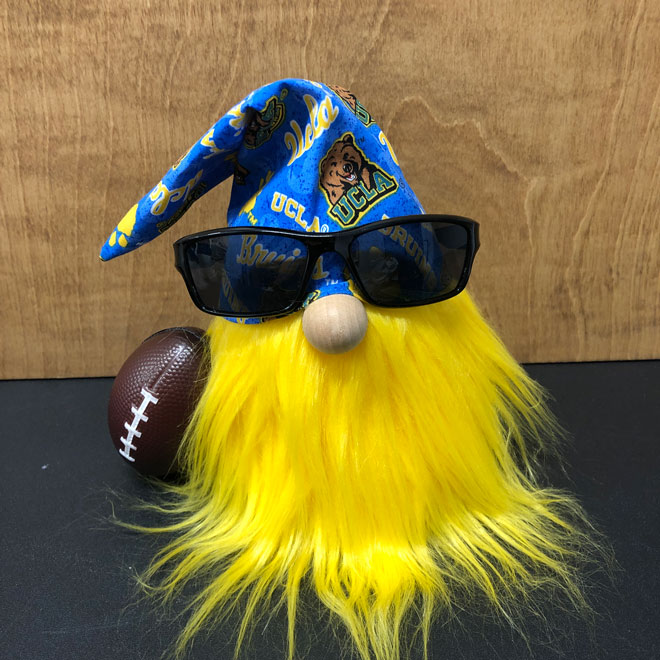 hand crafted NCAA UCLA gnome Bruins