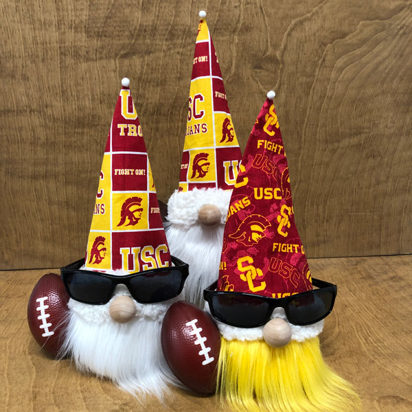 hand crafted NCAA USC trojans gnomes